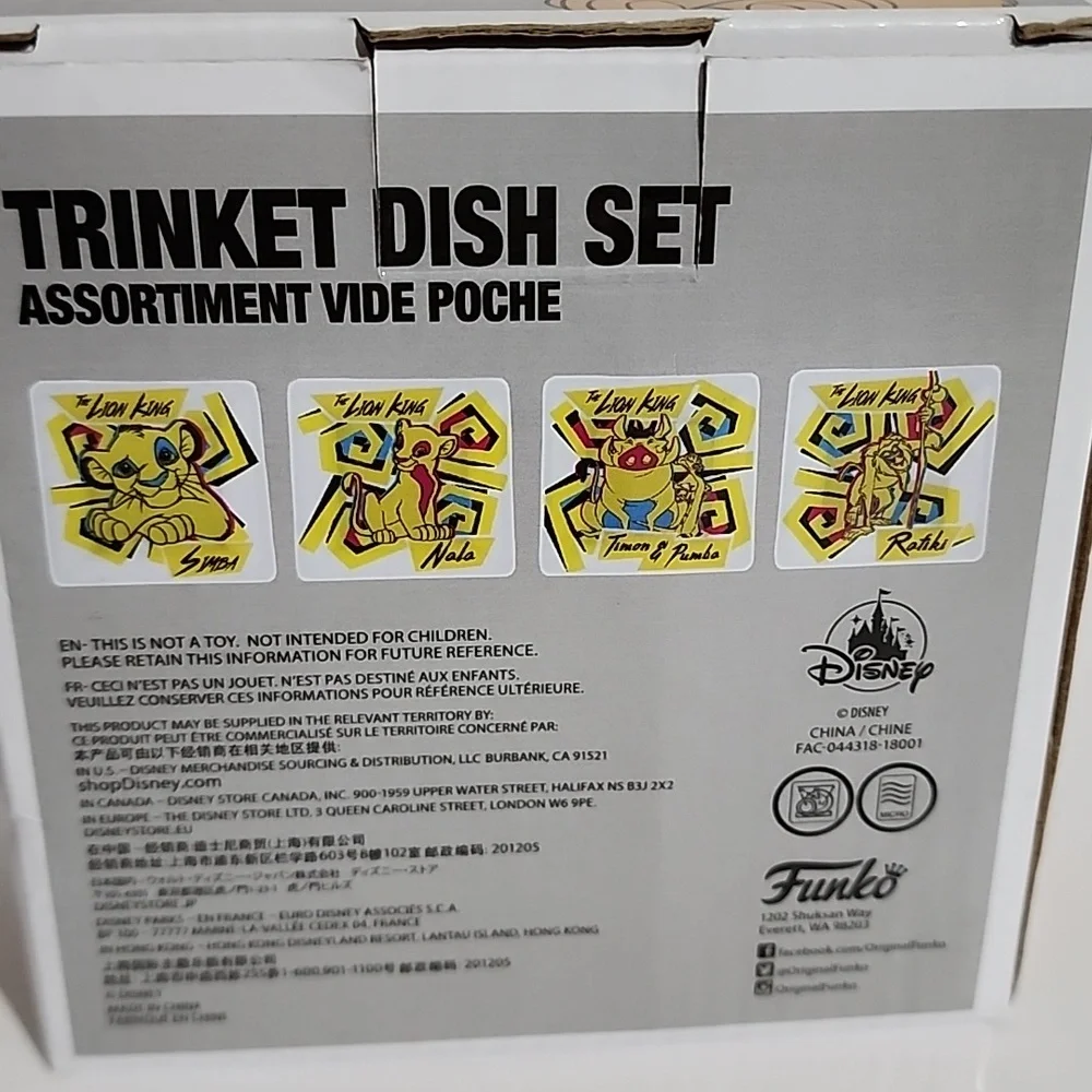 Disney Funko Set Of 4 The Lion King Decorative Plates Set